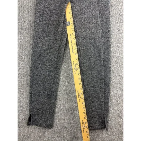 Athleta Tight Crop Pants Leggings Women's XS Black White 2 Zip Pockets Slit Hem - Picture 5 of 8